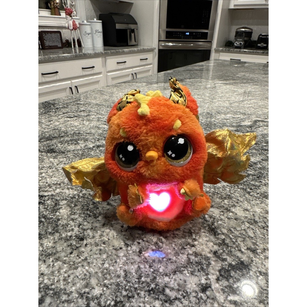 Little Live Pets Sparkles My Dancing‎ Dragon Orange Plush Tested Works